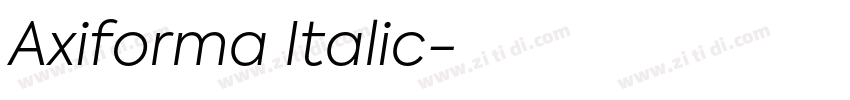 Axiforma Italic字体转换